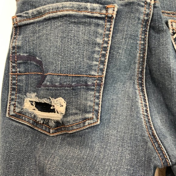 American Eagle Super Stretch X Jegging Jeans Ripped Holes W28"xL28" Women Size 6 - Picture 9 of 11